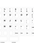 Flatlay design file for the keycap set. It’s a QWERTY layout with bar homing on the F and J. R1 has extra keys Delete, Back, Keeb, and Ergo. R2 has a 1u pipe, Delete, and Back. R3 has Esc, Enter, and Ctrl. R4 has 2 Shifts, Enter, Back, Ctrl, Win, Alt, Lower, Raise, Fn, Home, End, Opt, Cmd and arrow keys.