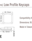 Tai-Hao THT Low-Profile MX Ergo/Ortho Keycap Set