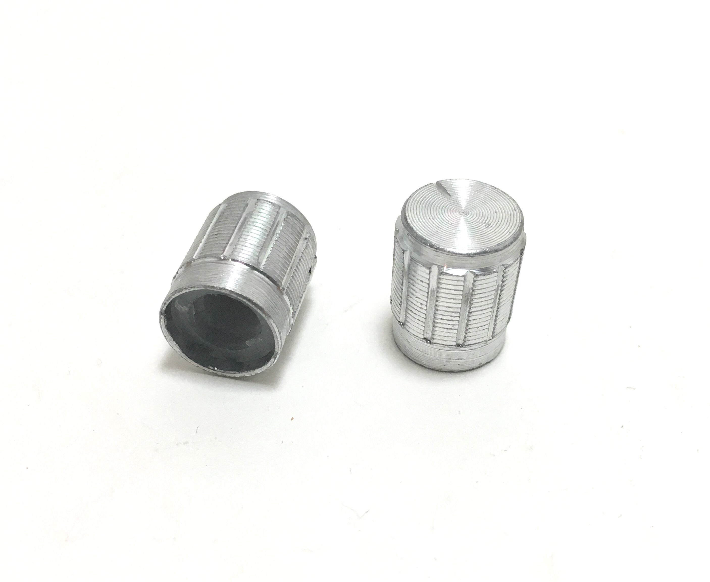 EVA KNOBのみ 2pcs Potentiometer Knob Silver Tone Smooth Surface 30mmx10mm