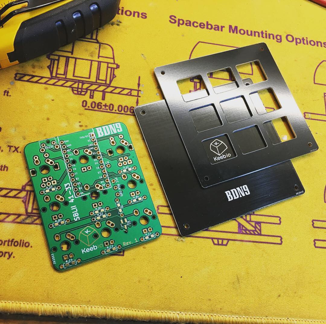 BDN9 Rev. 1 - 3x3 9-key Macropad - Rotary Encoder Support