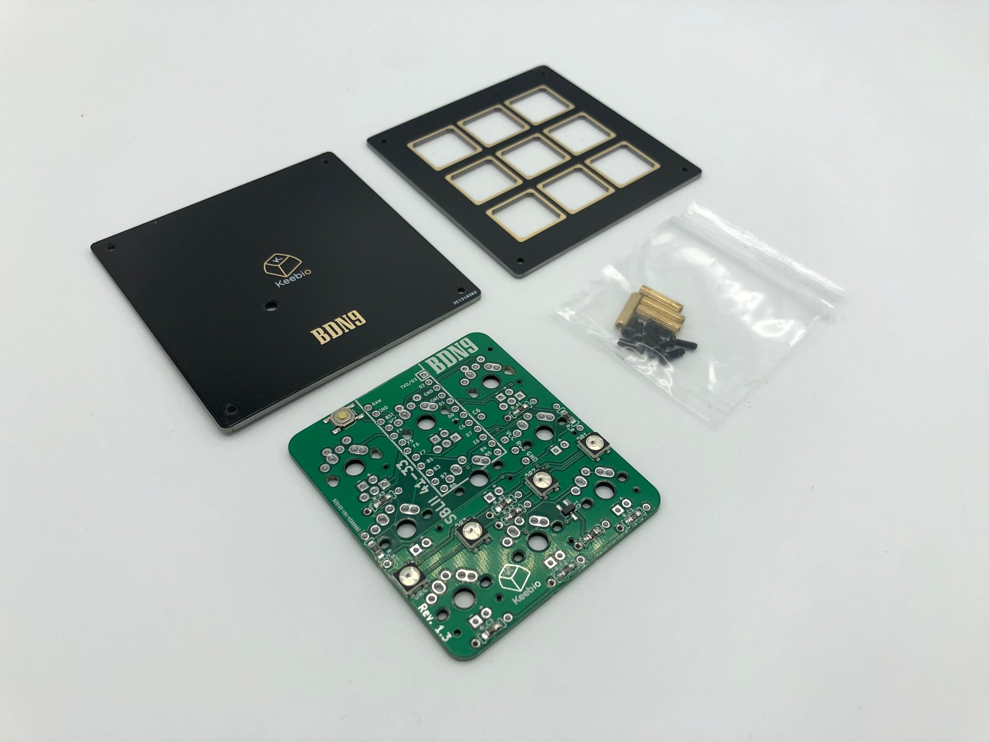 BDN9 Rev. 1 - 3x3 9-key Macropad - Rotary Encoder Support