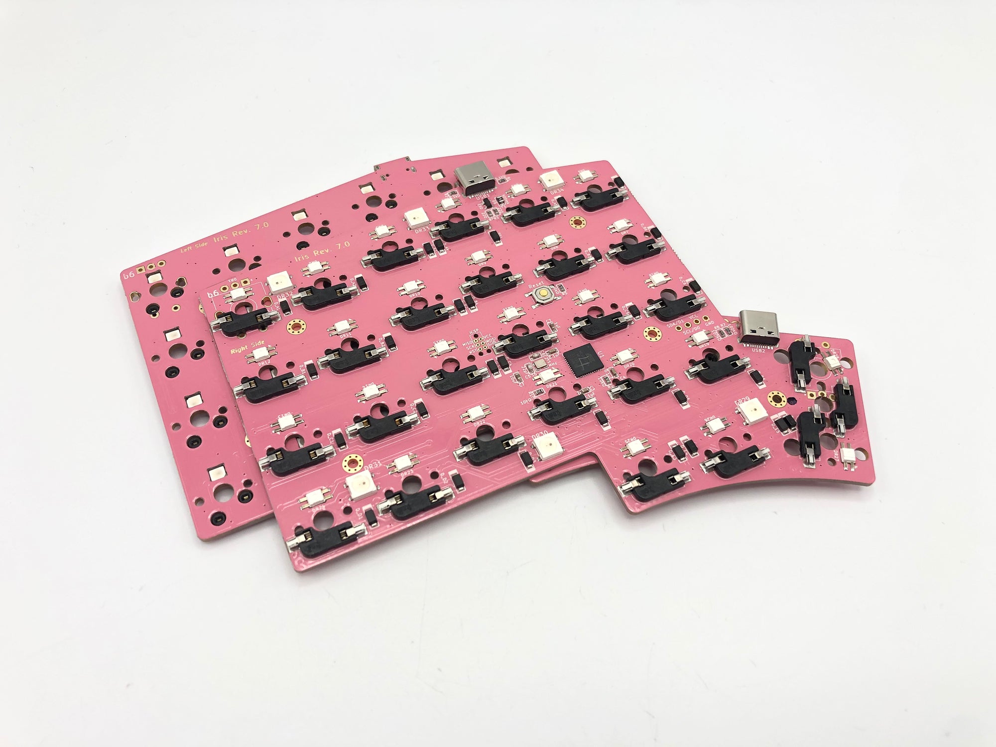 Iris Rev. 7 Keyboard - Hotswap PCBs for Split Ergonomic Keyboard