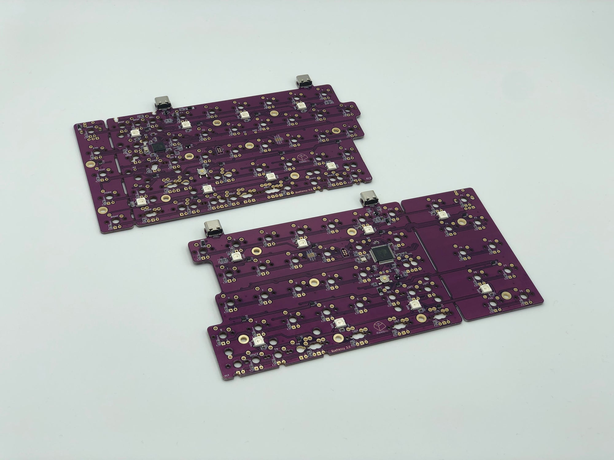 Quefrency Rev. 3 PCBs - 60%/65% Split Staggered Keyboard