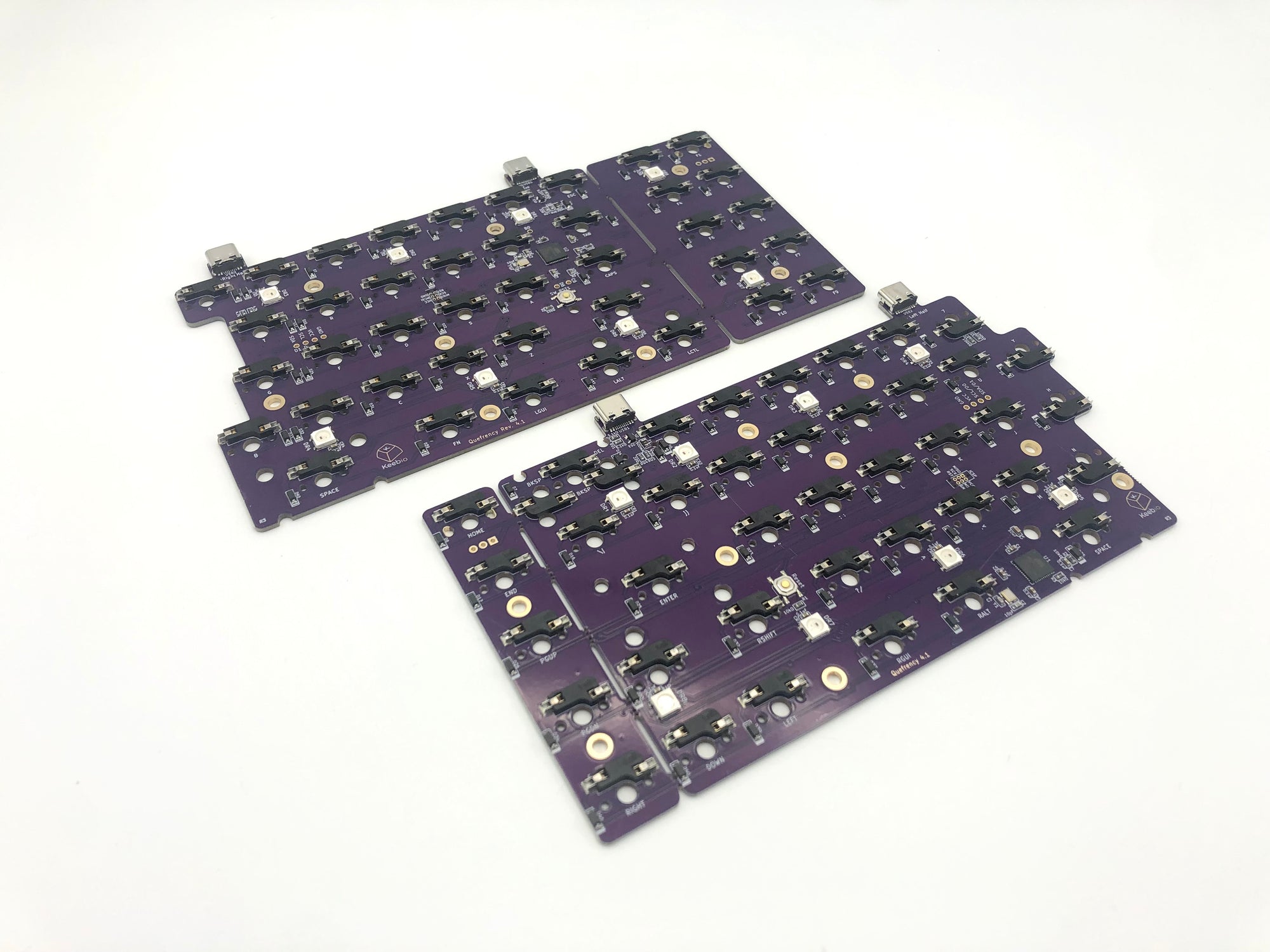 Quefrency Rev. 4 PCBs - Hotswap 65%/65XT Split Staggered Keyboard