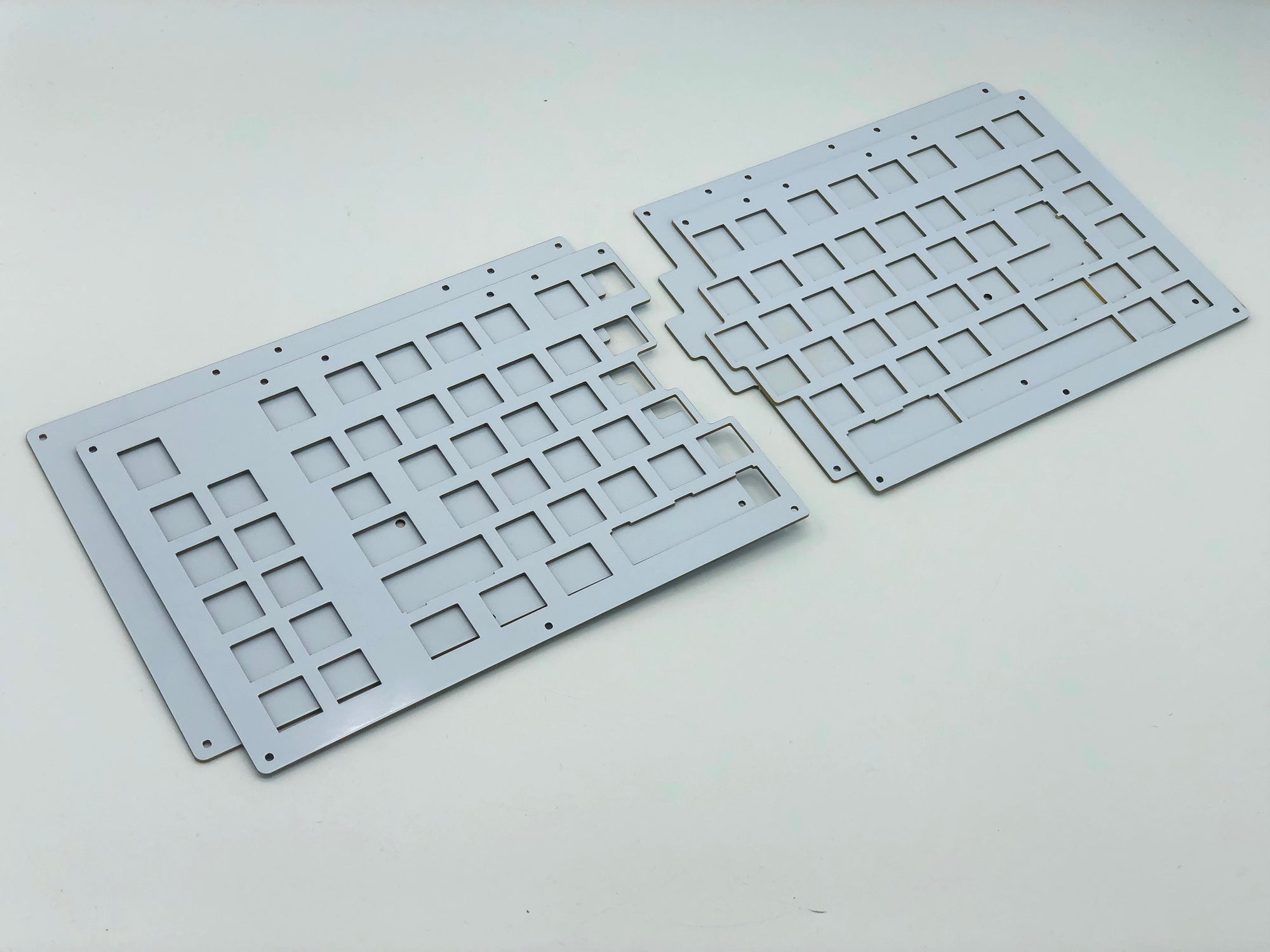 Sinc switch and bottom plates with macro section in white.