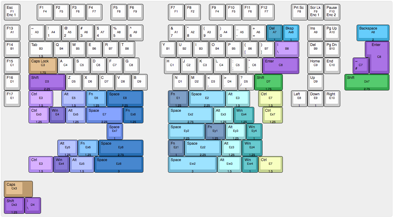 KBO-5000 PCBs - Split Staggered TKL Keyboard