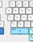 Layout requires split right shift but includes option for split or 2u backspace.