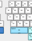 Layout requires split right shift but  includes option for split or 2u backspace.