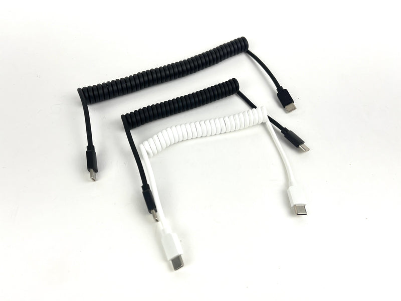 Coiled USB-C to USB-C Cable