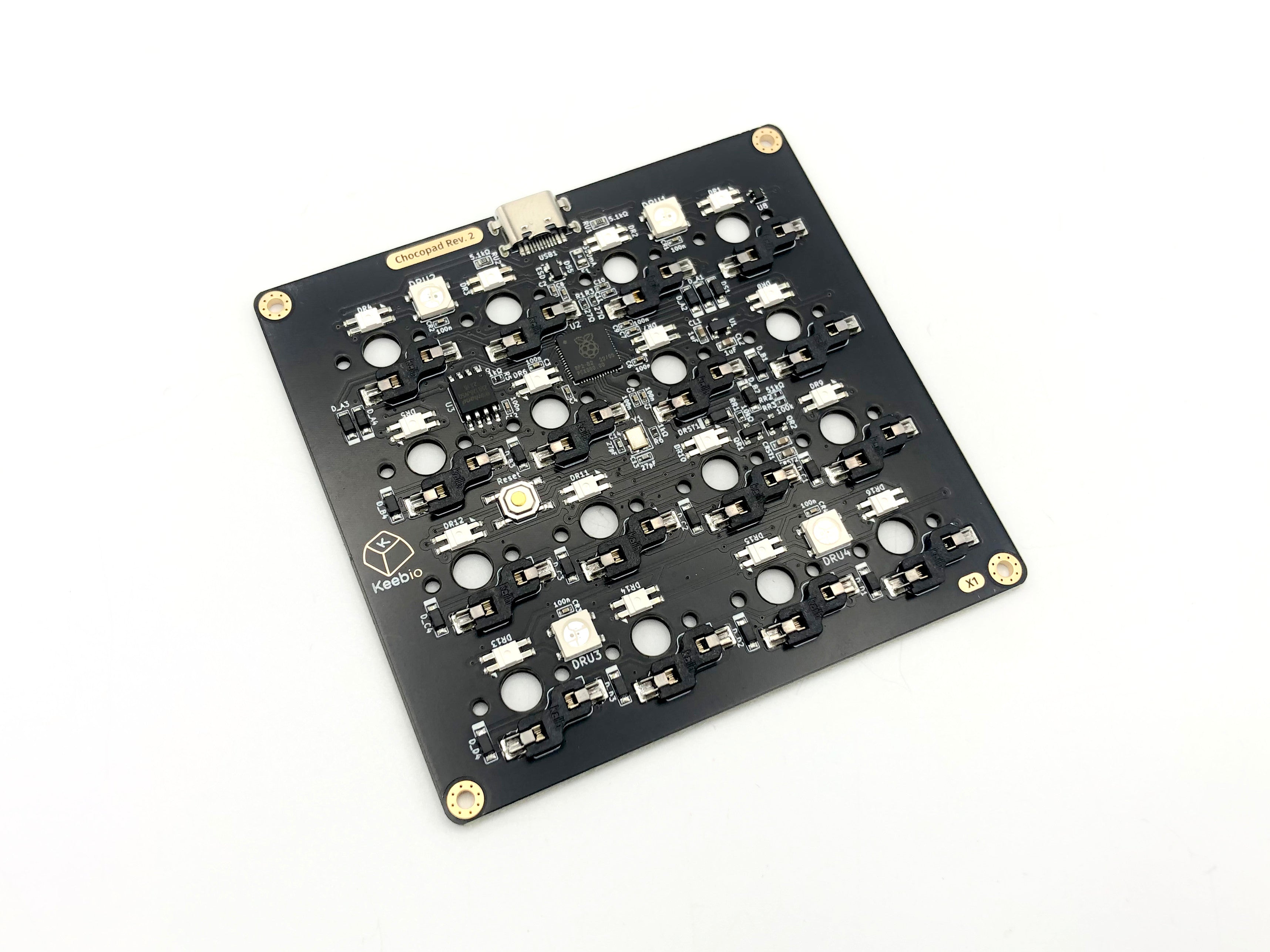 Chocopad Rev. 2 - 16-key Hotswap Macropad for Kailh Choc Low