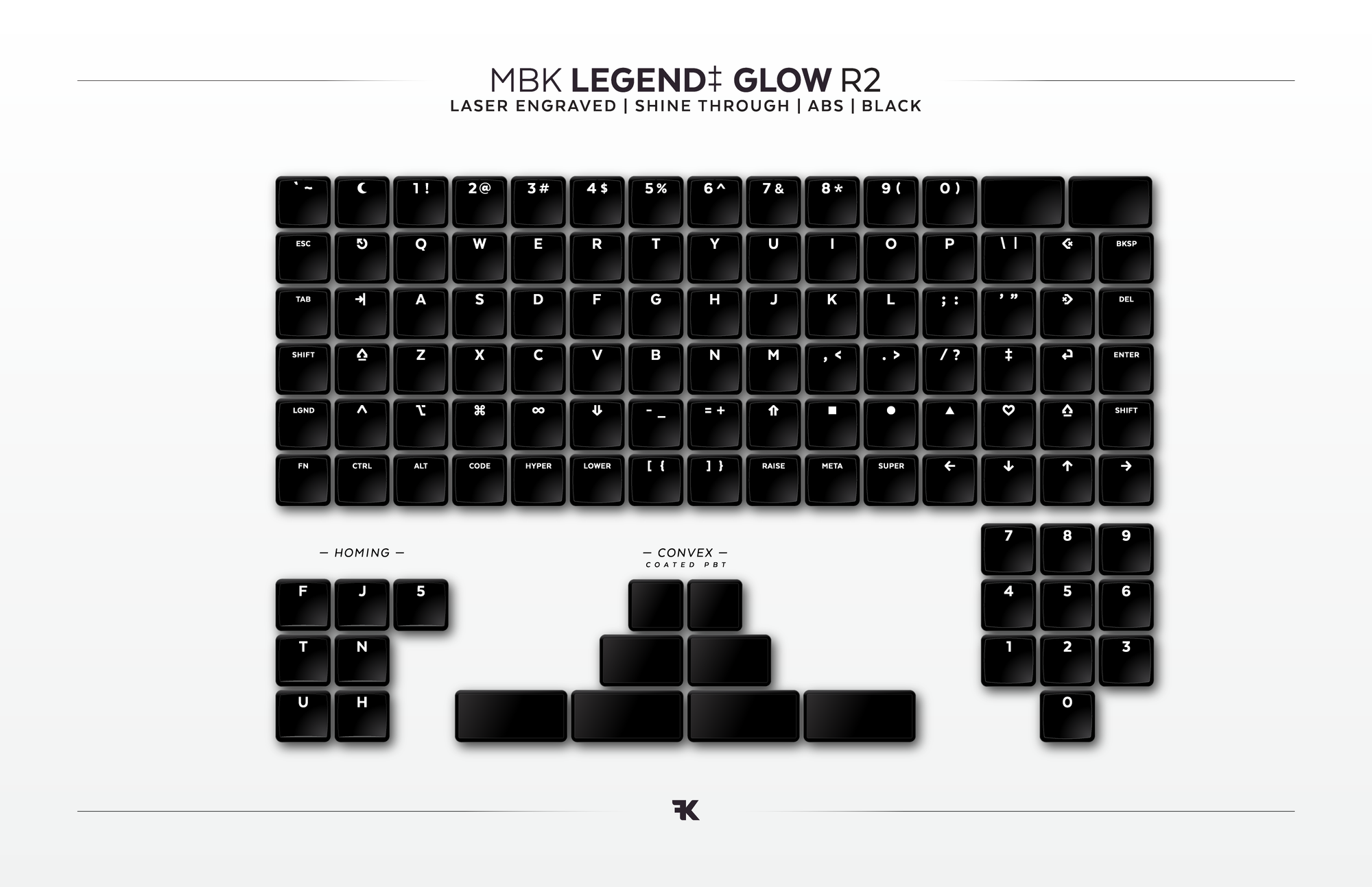 MBK Glow R2 Choc Keycap Set