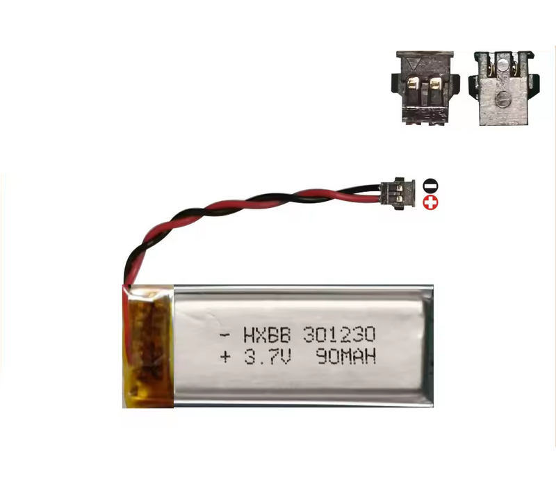 Lithium Ion Battery 301230 90mAh w/EZmate Connector