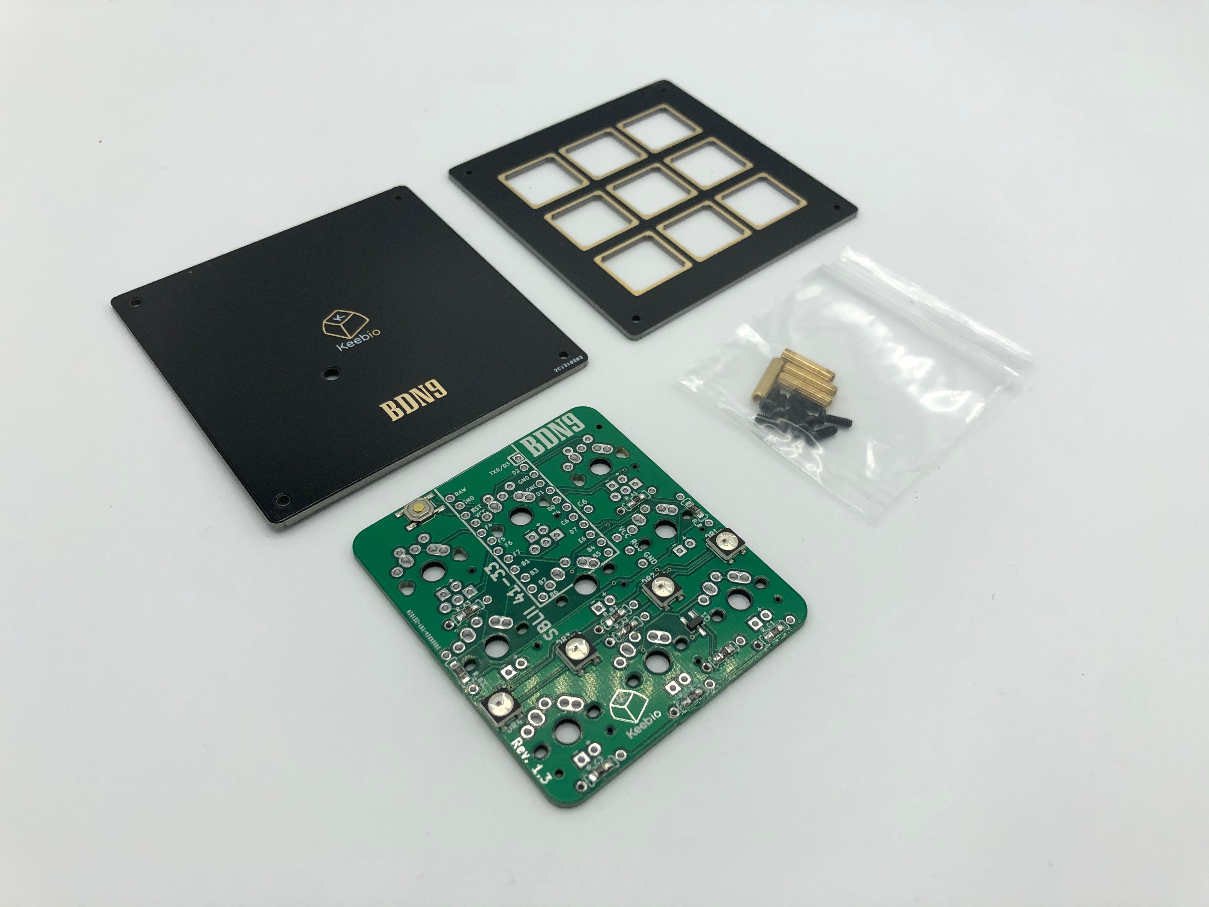 BDN9 Rev. 1 - 3x3 9-key Macropad - Rotary Encoder Support – Keebio