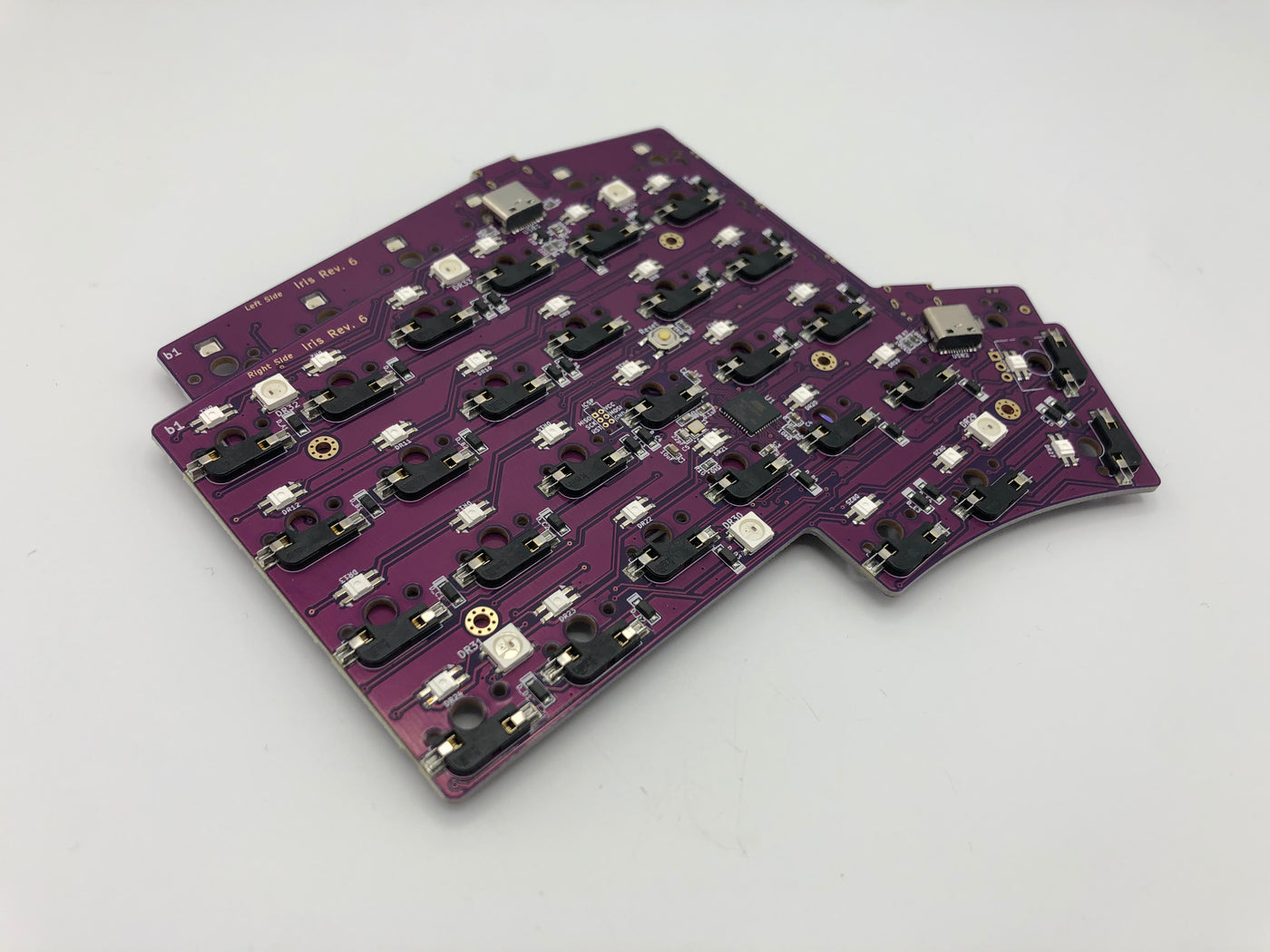 Iris Rev. 6 Keyboard - Hotswap PCBs for Split Ergonomic Keyboard