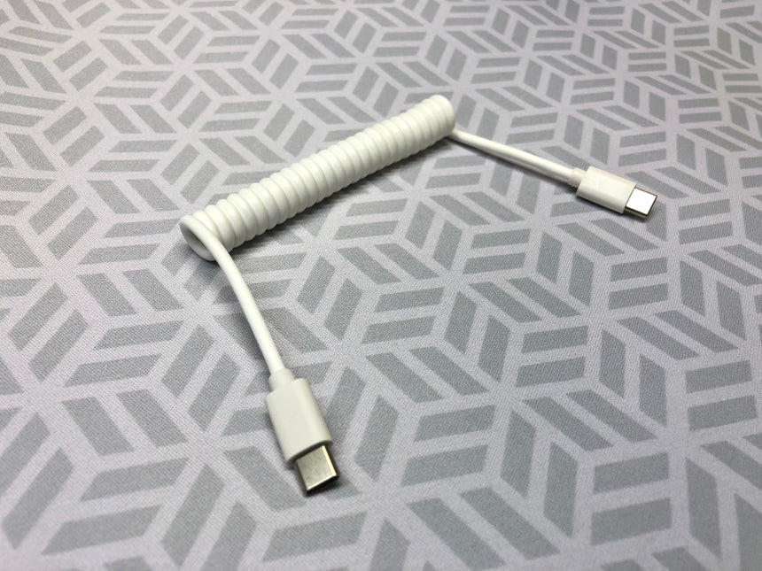 Coiled USB-C to USB-C Cable