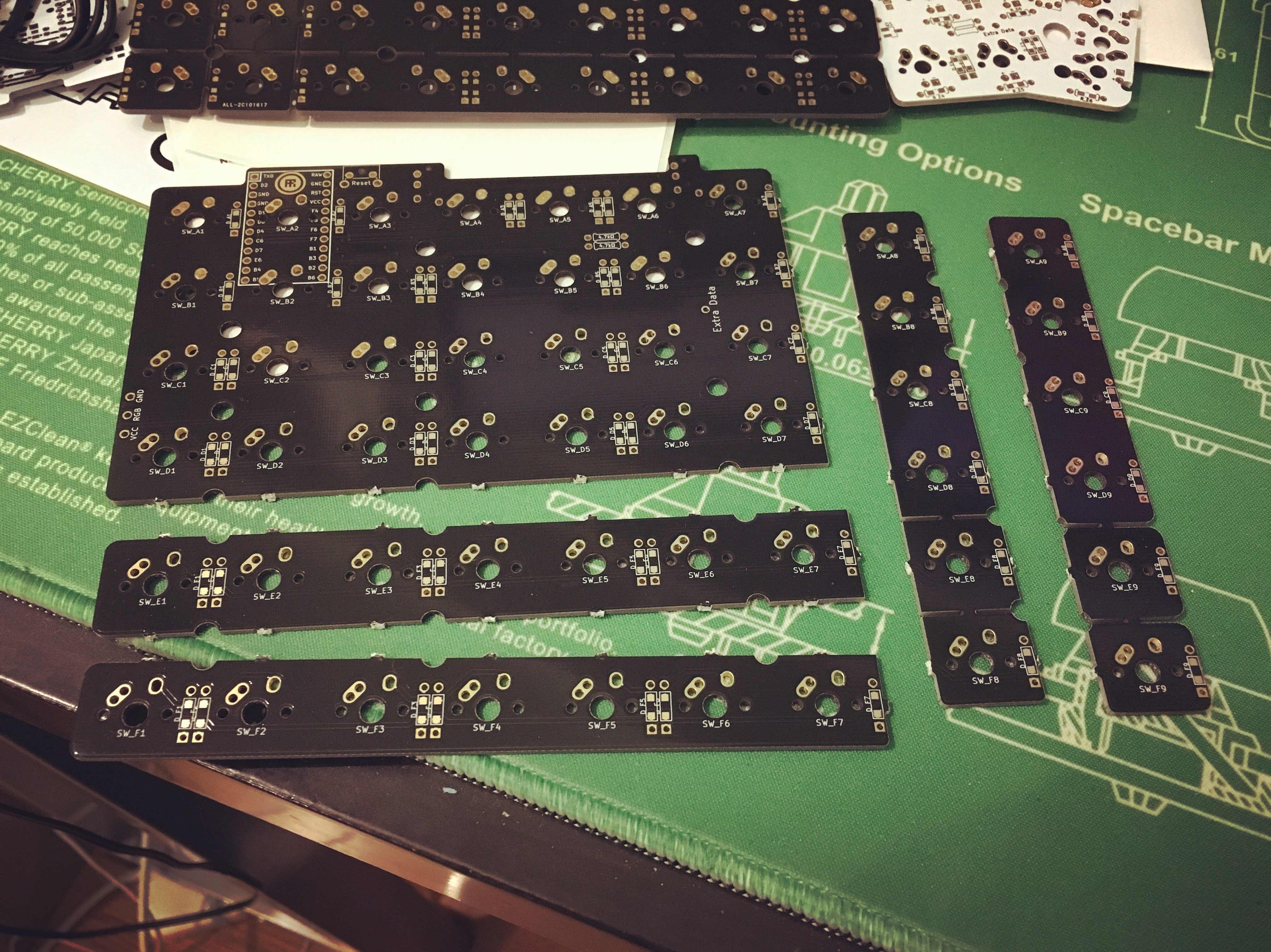 BFO-9000 PCB Kit - Customizable Full-Size Split Ortholinear – Keebio